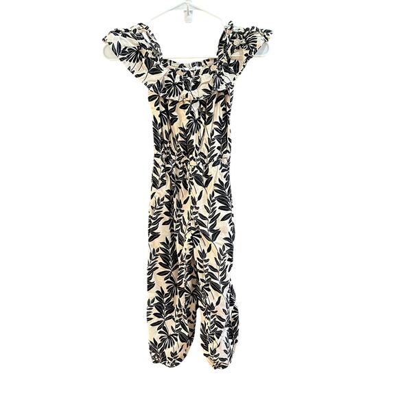 Janie and Jack Other - Janie and Jack Black/Tan Floral Jumpsuit, EUC, Sz 7 (7C)